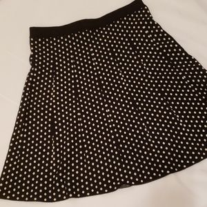 Black with With Polka Dot Knit Skirt L Large